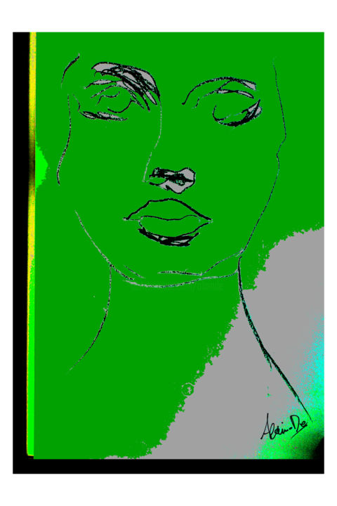 Цифровое искусство под названием "green.jpg" - Alainde, Подлинное произведение искусства