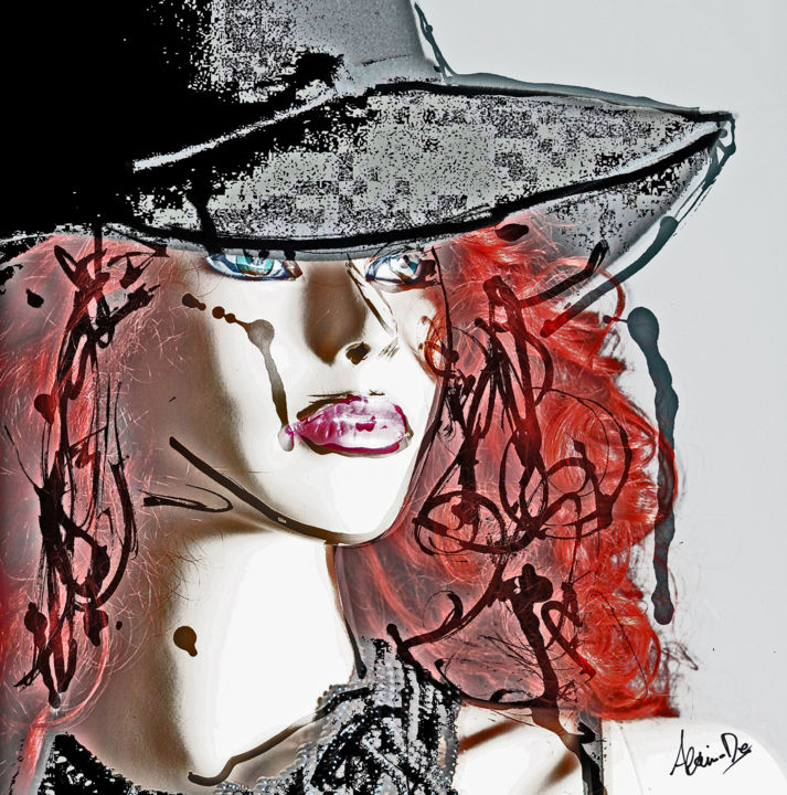 Digital Arts titled "mme-chapeau.jpg" by Alainde, Original Artwork