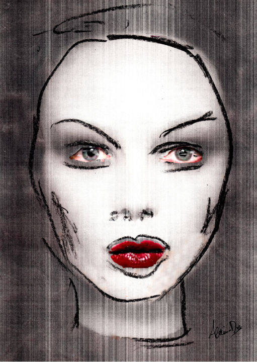 Digital Arts titled "lipstick.jpg" by Alainde, Original Artwork