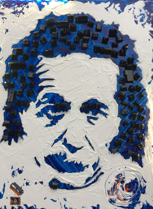 Painting titled "E=MC² (Arlight)" by Alain Granger (A.G.R), Original Artwork