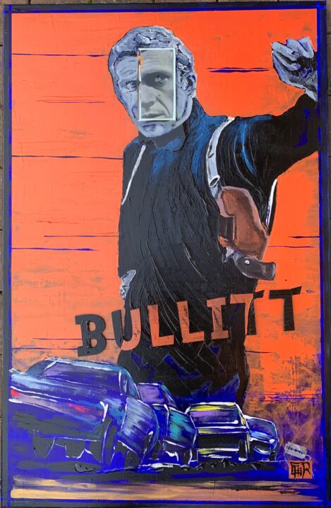 绘画 标题为“BULLITT...” 由Alain Granger (A.G.R), 原创艺术品, 丙烯 安装在木质担架架上