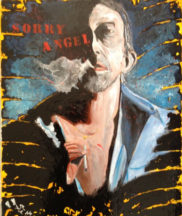 Картина под названием "SORRY ANGEL" - Alain Granger (A.G.R), Подлинное произведение искусства, Акрил