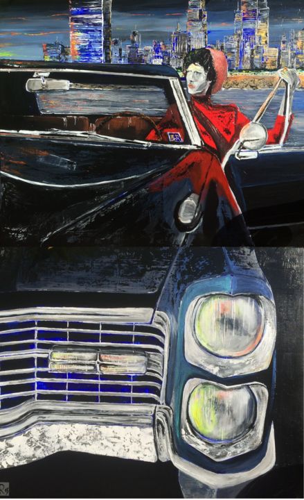 Painting titled "Prette me your Cadi…" by Alain Granger (A.G.R), Original Artwork, Acrylic Mounted on Wood Stretcher frame