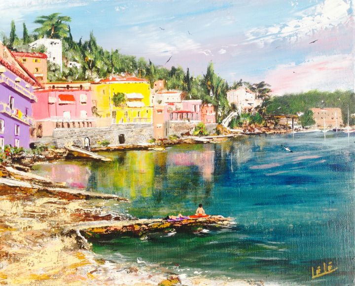 Peinture intitulée "Zen Villefranche" par Alain Lélé, Œuvre d'art originale, Acrylique Monté sur Châssis