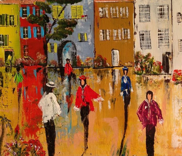 Peinture intitulée "Bonjour" par Alain Lélé, Œuvre d'art originale, Acrylique
