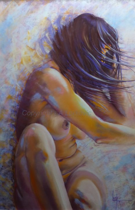 Pintura intitulada "Aphrodite.jpg" por Alain Lorkovic, Obras de arte originais, Pastel