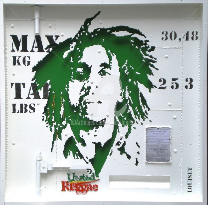 Sculpture titled "Bob Marley" by Alain Louiset, Original Artwork