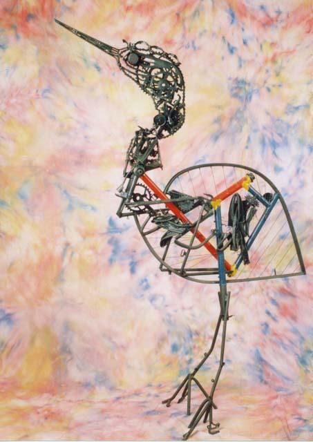 Escultura intitulada "Heron.jpg" por Alain Michel, Obras de arte originais