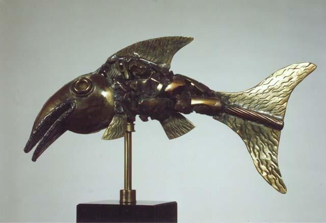 Sculpture intitulée "Poisson.jpg" par Alain Michel, Œuvre d'art originale