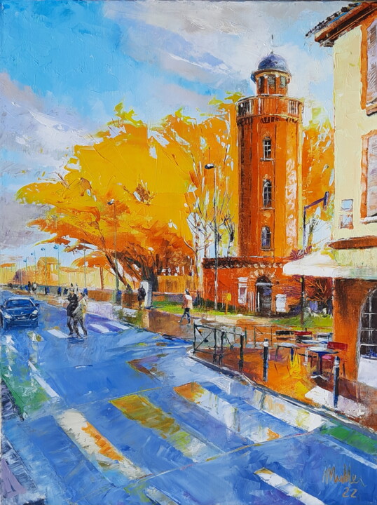 Peinture intitulée "Après l'orage" par Alain Muller, Œuvre d'art originale, Huile Monté sur Châssis en bois