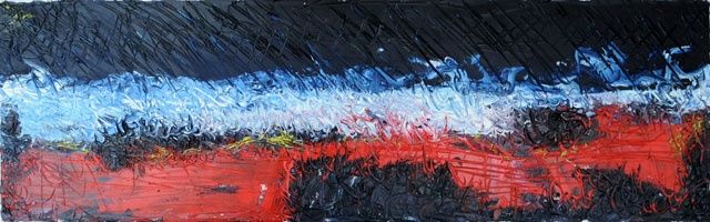 Painting titled "Plage" by Alain Pétoux, Original Artwork