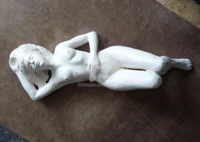 Escultura intitulada "nu allongé" por Alain Ravaut, Obras de arte originais, Terracota