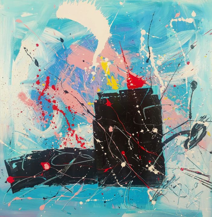 Peinture intitulée "Dans ma tête" par Alain Somma, Œuvre d'art originale, Acrylique Monté sur Châssis