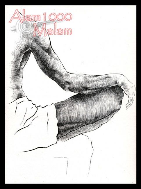 Dessin intitulée "drawingbodypamardi1" par Alam Muammar, Œuvre d'art originale