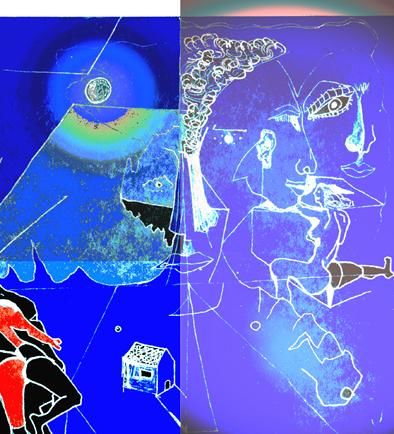 Digitale Kunst mit dem Titel "Paesaggio Mentale" von Alan D'Orlando, Original-Kunstwerk