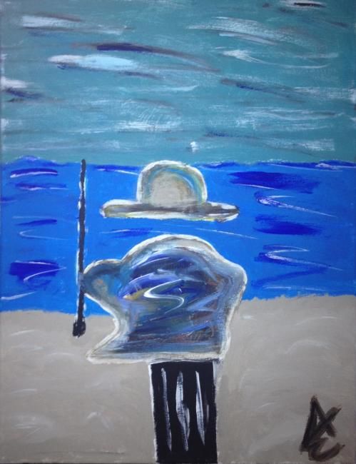 Painting titled "The Fisherman" by Alan Eltringham Jr, Original Artwork