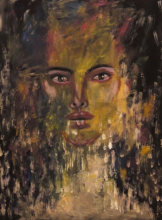 "The women" başlıklı Resim Alanoud Alduhaym tarafından, Orijinal sanat, Akrilik