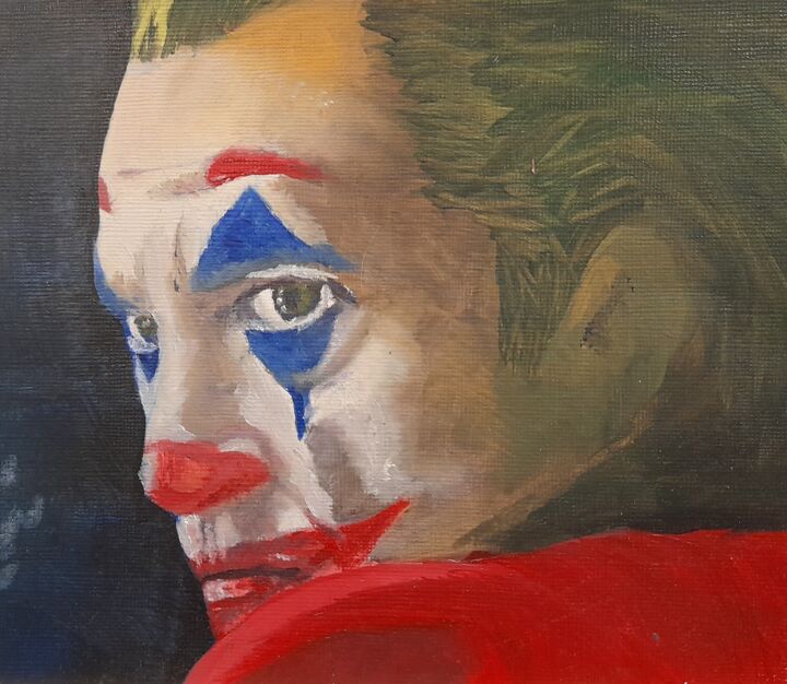 Peinture intitulée "The Joker" par Alastair Donaldson, Œuvre d'art originale, Huile