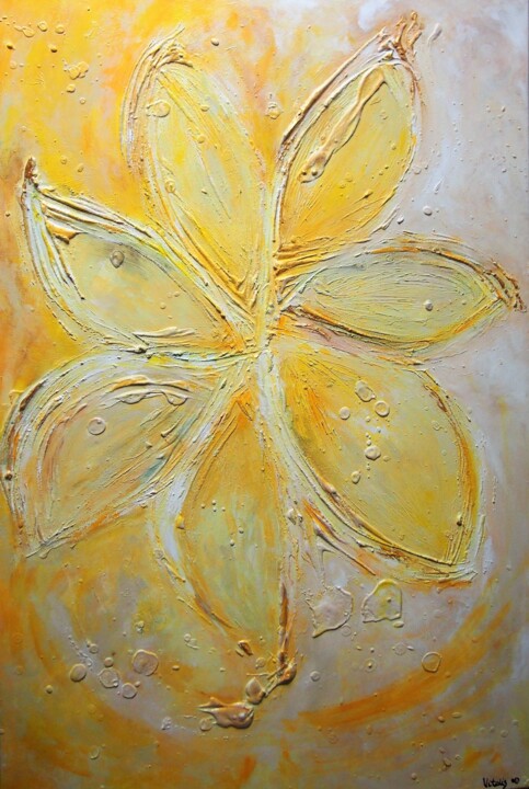 Painting titled "ETOILE D'OR" by Albane-Charlotte Vitalis, Original Artwork, Acrylic