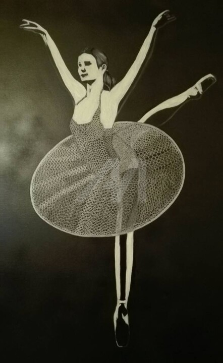 Peinture intitulée "danse Léonore" par Albane Megi, Œuvre d'art originale, Huile