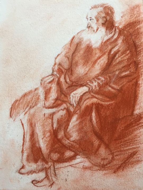 Schilderij getiteld "Rembrandt fusin" door Alban Cavan, Origineel Kunstwerk