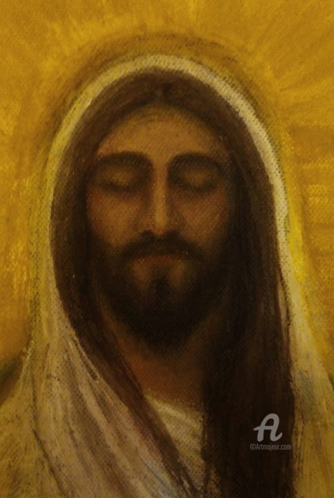 Pintura intitulada "Jesus" por Ana Barragon, Obras de arte originais, Acrílico