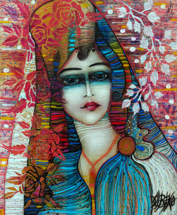 Картина под названием "PICASSO LOVED ME 2" - Albena Vatcheva, Подлинное произведение искусства, Масло Установлен на Деревянн…