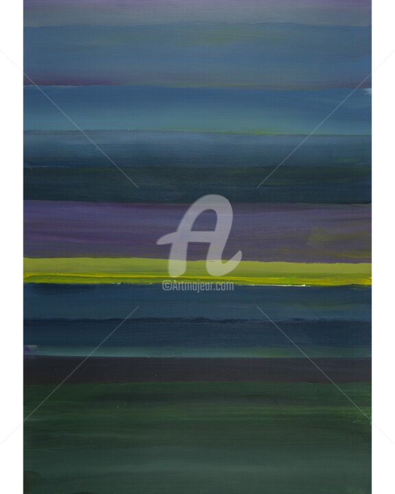 Картина под названием "Serie;Horizonte" - Albert Alcol Costa, Подлинное произведение искусства, Акрил Установлен на Деревянн…