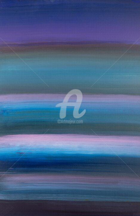 Картина под названием "Horizon" - Albert Alcol Costa, Подлинное произведение искусства, Акрил Установлен на Деревянная панель