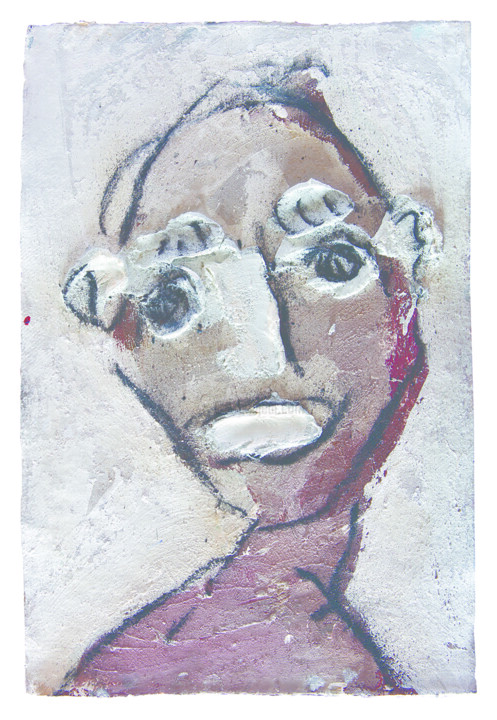 Pintura titulada "Lolo" por Albert Cruells, Obra de arte original, Pigmentos Montado en Cartulina