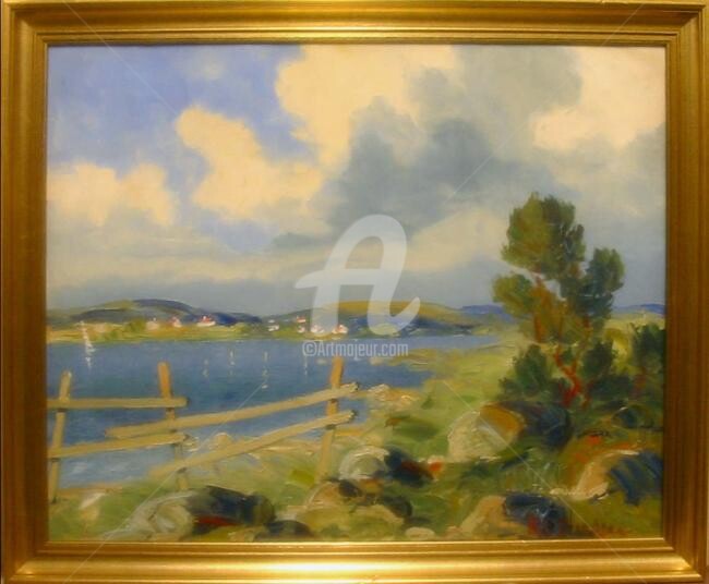 Malerei mit dem Titel "Coastal landscape 1…" von Albert Lebourg, Original-Kunstwerk