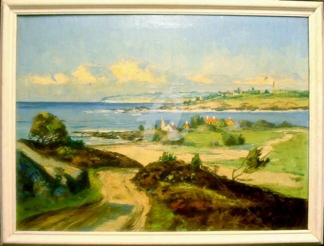 Malerei mit dem Titel "Coastal landscape 1…" von Albert Lebourg, Original-Kunstwerk