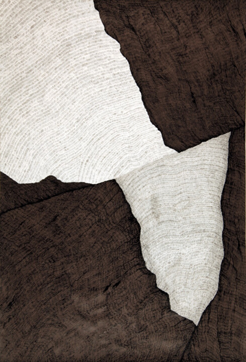 Dibujo titulada "La Grande Beune" por Albert Palma, Obra de arte original, Tinta Montado en Bastidor de camilla de madera
