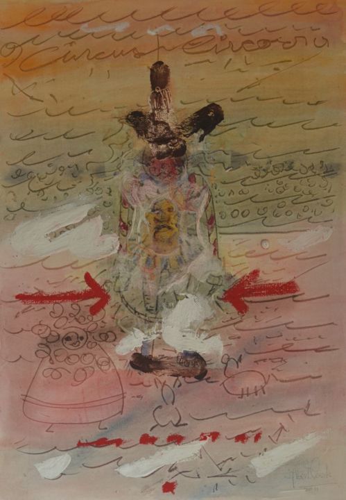 Картина под названием "Circus" - Albert Casals, Подлинное произведение искусства, Другой