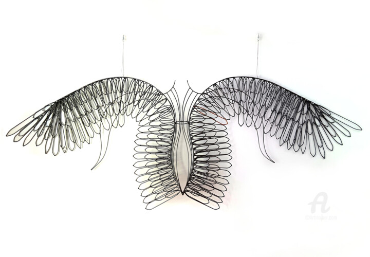 Sculpture titled "Angel I - Past Glor…" by Albert Dura, Original Artwork, Metals