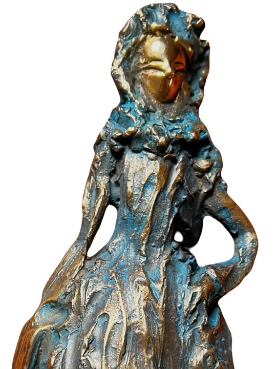 Scultura intitolato "Damina Veneziana" da Albertini, Opera d'arte originale, Bronzo