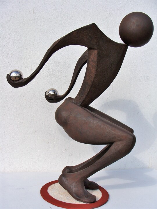 Скульптура под названием "pétanque" - Alberto Kissola, Подлинное произведение искусства, Смола
