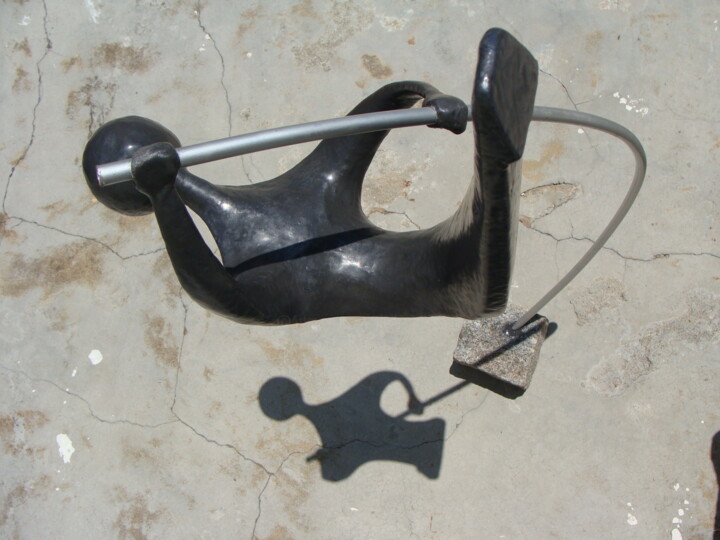 Sculpture titled "Pole vault" by Alberto Kissola, Original Artwork