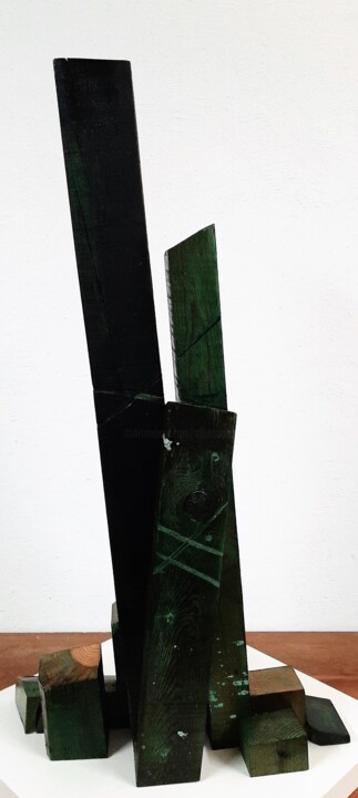 Sculpture intitulée "Prechaotic #1" par Alberto Simões De Almeida, Œuvre d'art originale, Bois