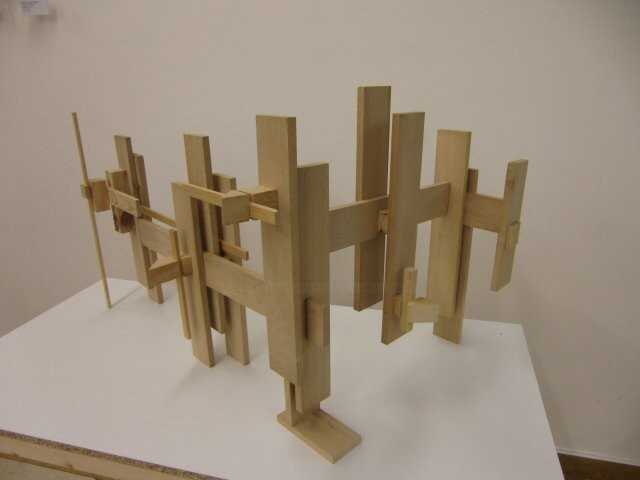 Sculpture titled "Estrutura #2" by Alberto Simões De Almeida, Original Artwork, Wood