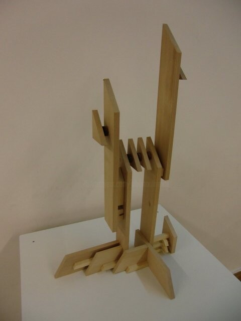 Skulptur mit dem Titel "Estrutura #8" von Alberto Simões De Almeida, Original-Kunstwerk, Holz
