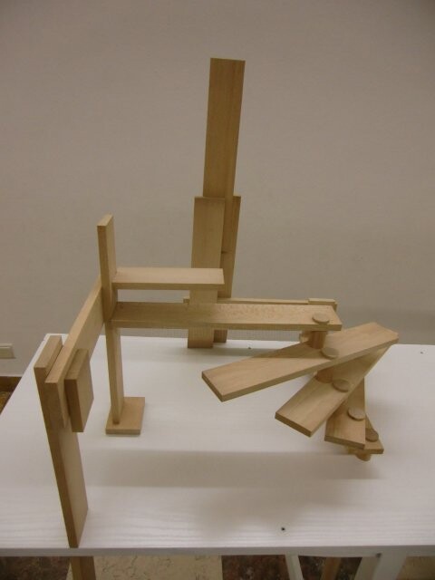 Sculpture titled "Estrutura #9" by Alberto Simões De Almeida, Original Artwork, Wood