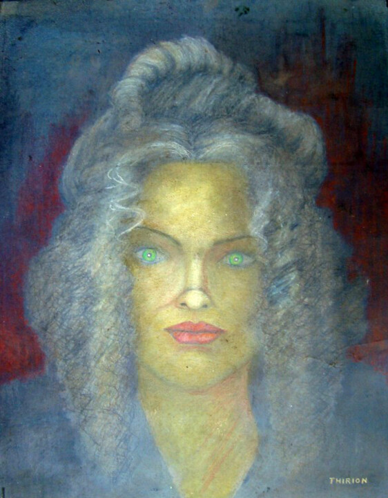 Painting titled "Texas Woman" by Alberto Thirion, Original Artwork, Oil