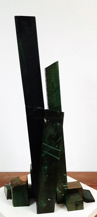 Sculpture intitulée "Precaotic #1" par Alberto Simões De Almeida, Œuvre d'art originale, Bois