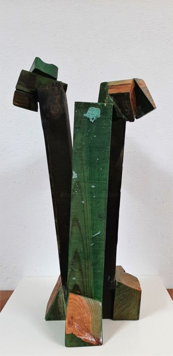 Sculpture intitulée "Precaotic #2_detalhe" par Alberto Simões De Almeida, Œuvre d'art originale, Bois