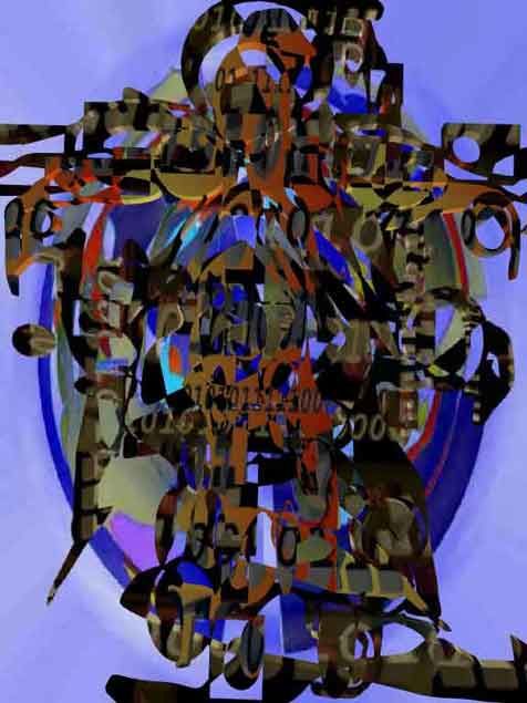 Digitale Kunst mit dem Titel "Altar For Peace 130" von Alberto Cerritos, Original-Kunstwerk