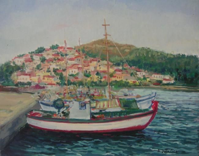 Pintura intitulada "GRECIA" por Dalla Casa Alberto, Obras de arte originais