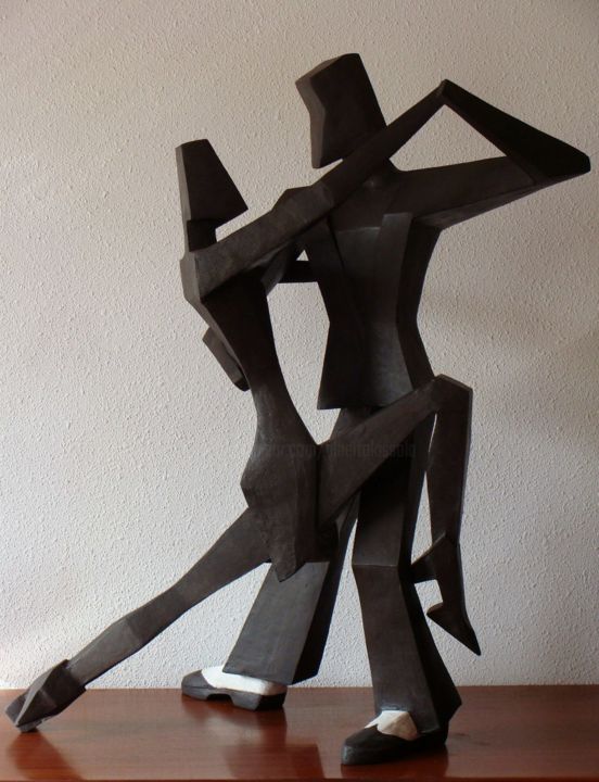 Rzeźba zatytułowany „Tango” autorstwa Alberto Kissola, Oryginalna praca, Żywica