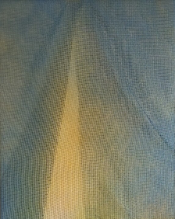 Painting titled "vertice09" by Aldo Carnevale, Original Artwork, Textile fiber