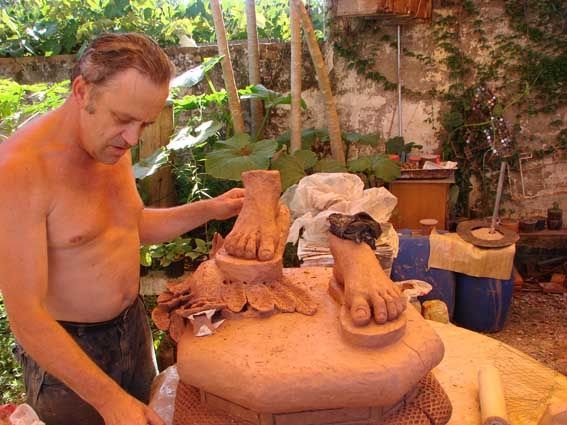 Escultura intitulada "Santo Expedito" por Alceo Luiz De Costa Dcosta, Obras de arte originais